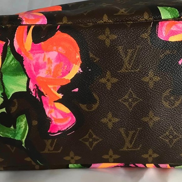 100% AUTHENTIC LTD EDITION LOUIS VUITTON MONOGRAM NEVERFULL ROSES MM - Picture 4 of 16